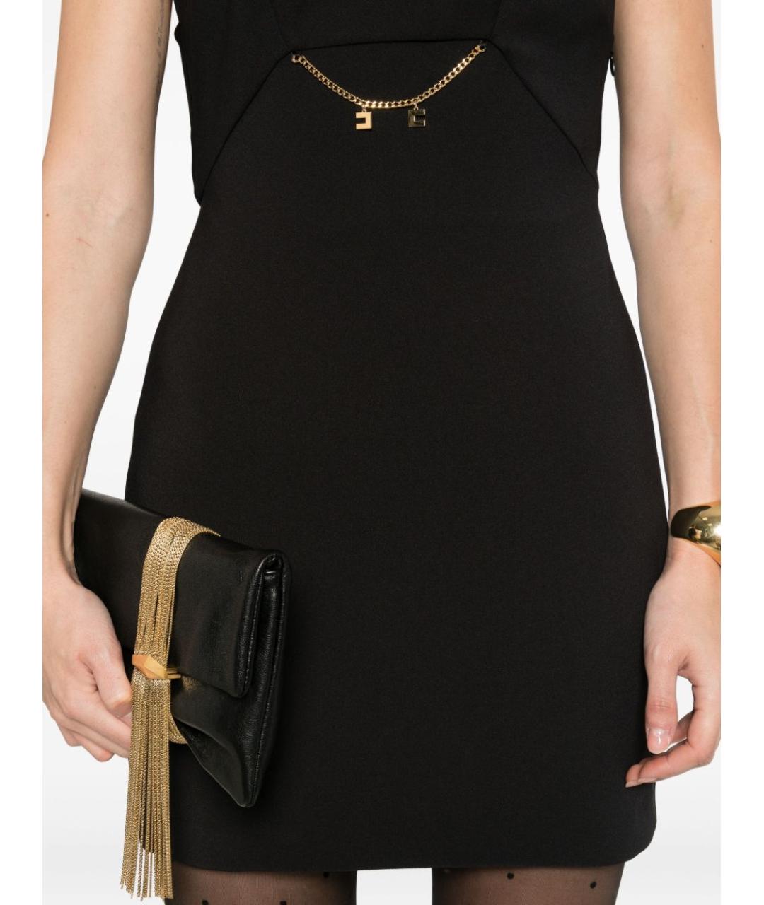 ELISABETTA FRANCHI Черное коктейльное платье, фото 7
