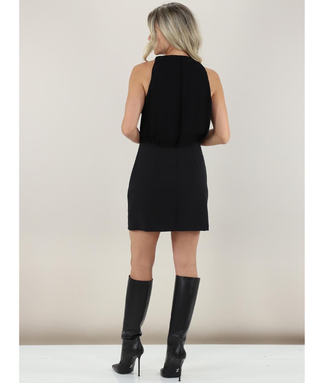 ELISABETTA FRANCHI Черное коктейльное платье, фото 3