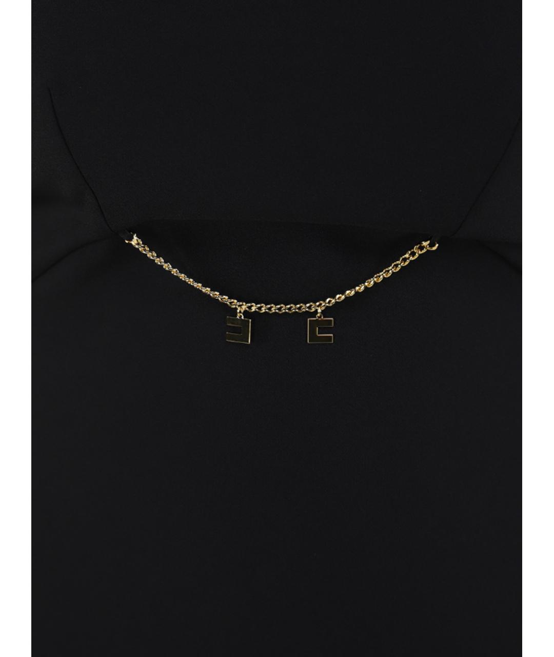 ELISABETTA FRANCHI Черное коктейльное платье, фото 6