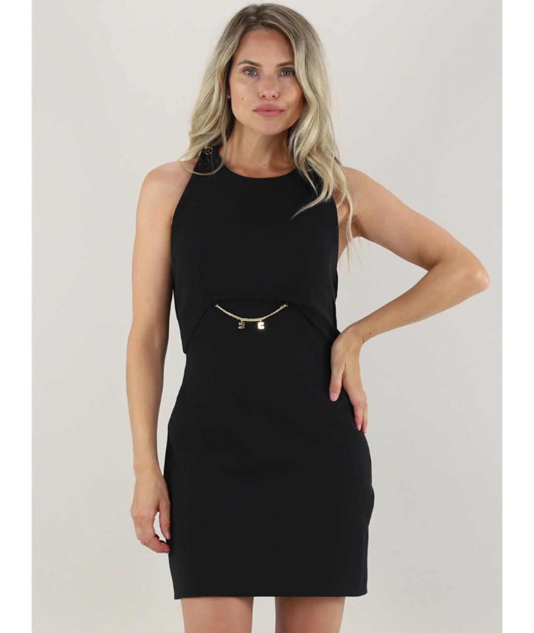 ELISABETTA FRANCHI Черное коктейльное платье, фото 2