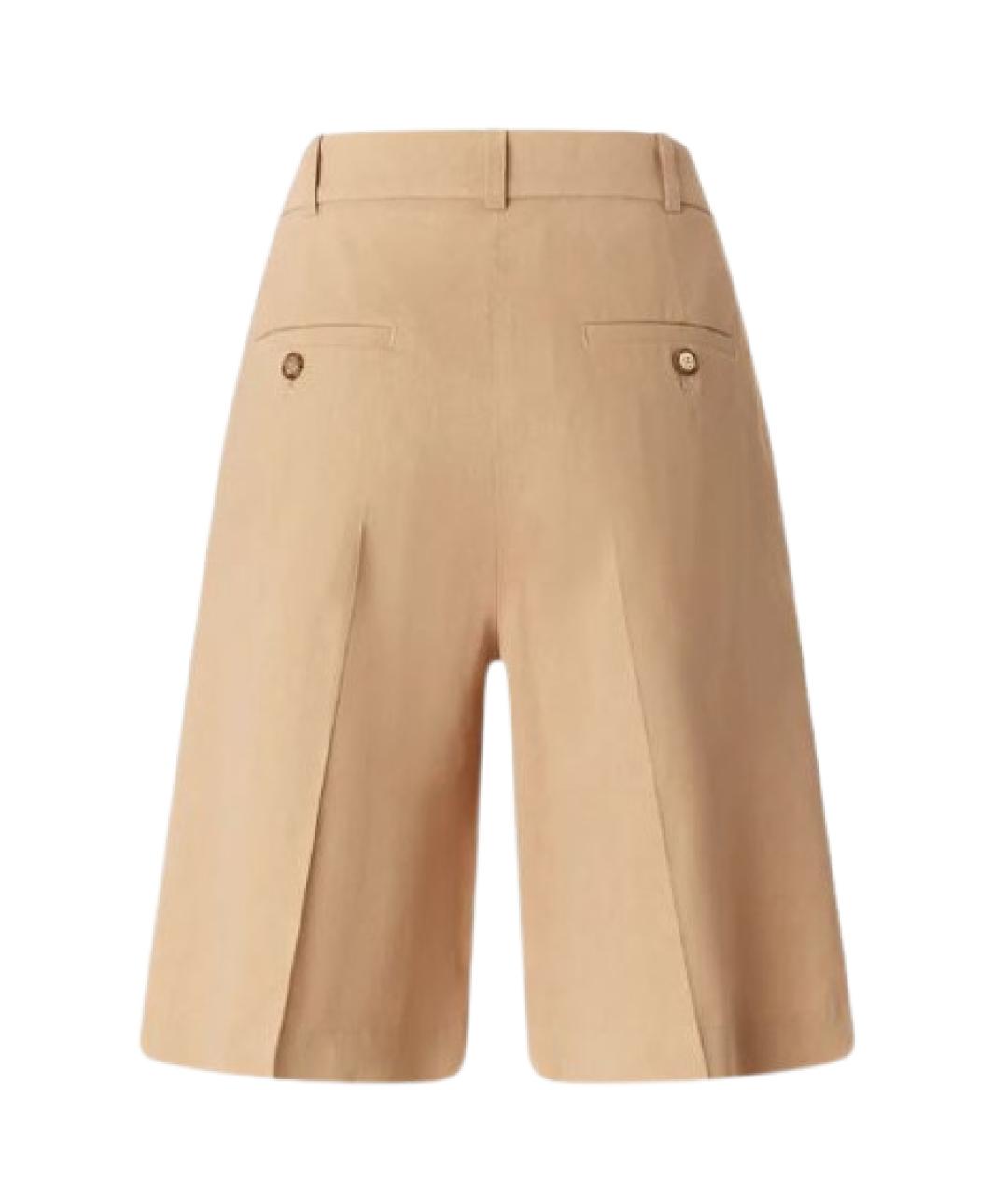 PINKO Бежевые льняные шорты, фото 2
