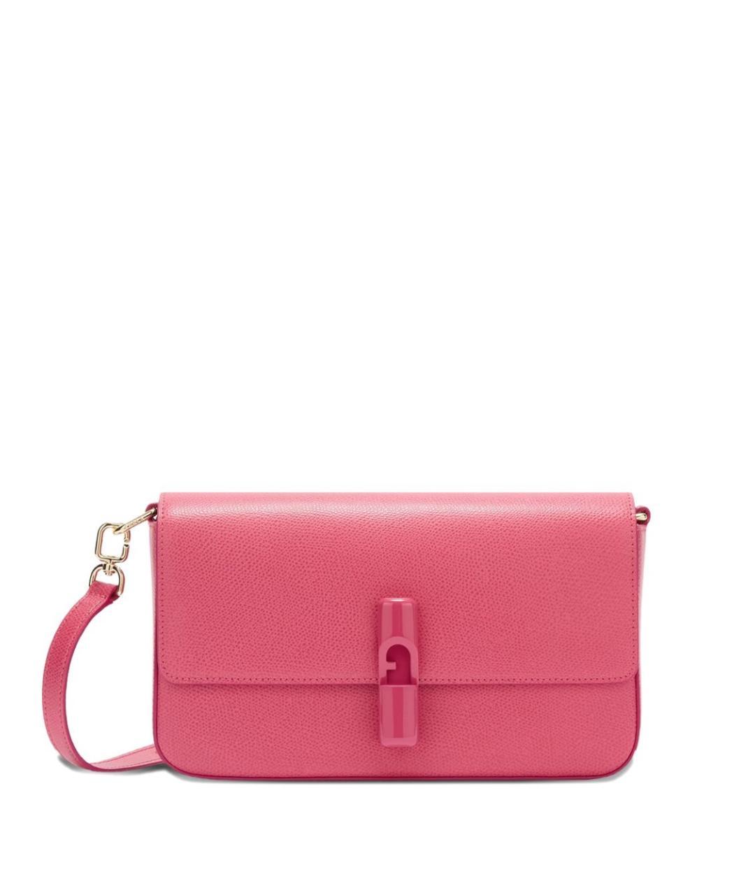 FURLA Розовая кожаная сумка через плечо, фото 3