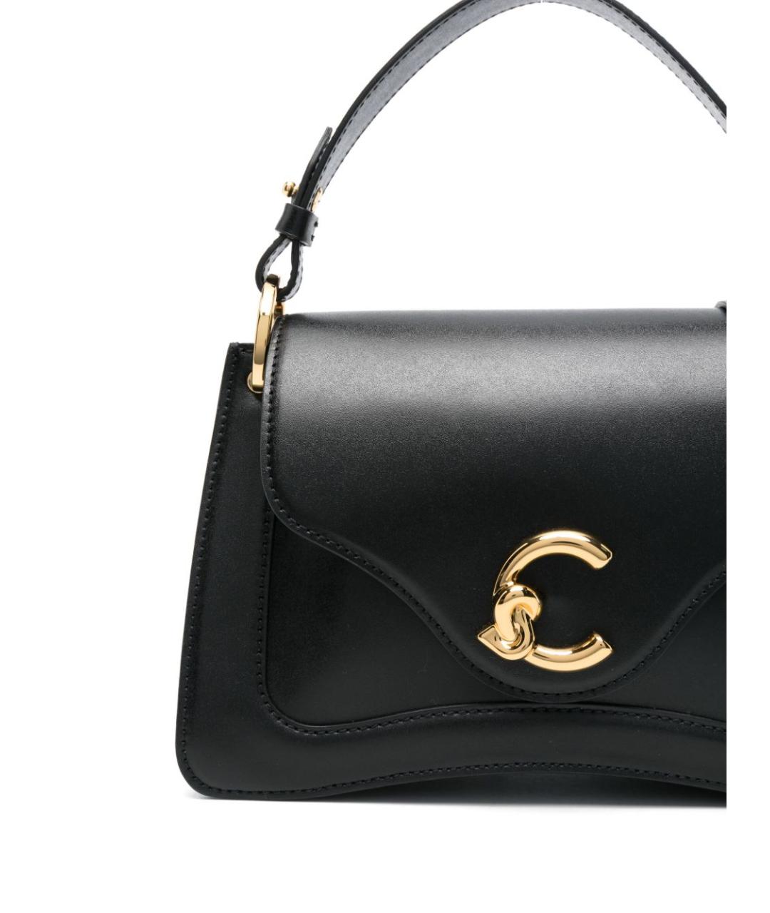 COCCINELLE Черная кожаная сумка с короткими ручками, фото 5