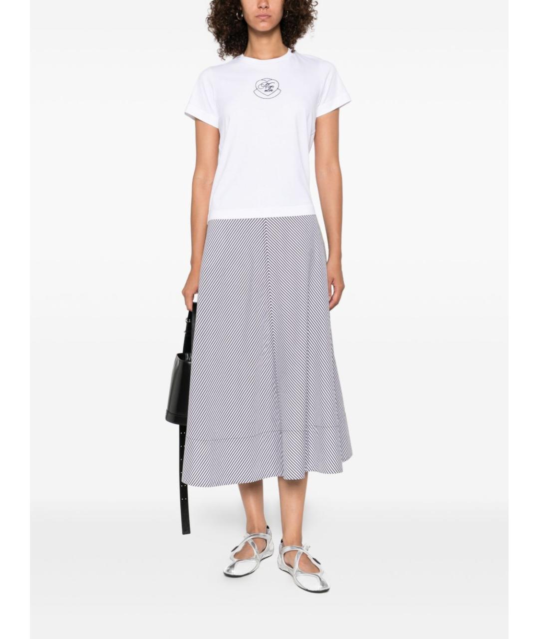 MONCLER Белая хлопковая футболка, фото 3