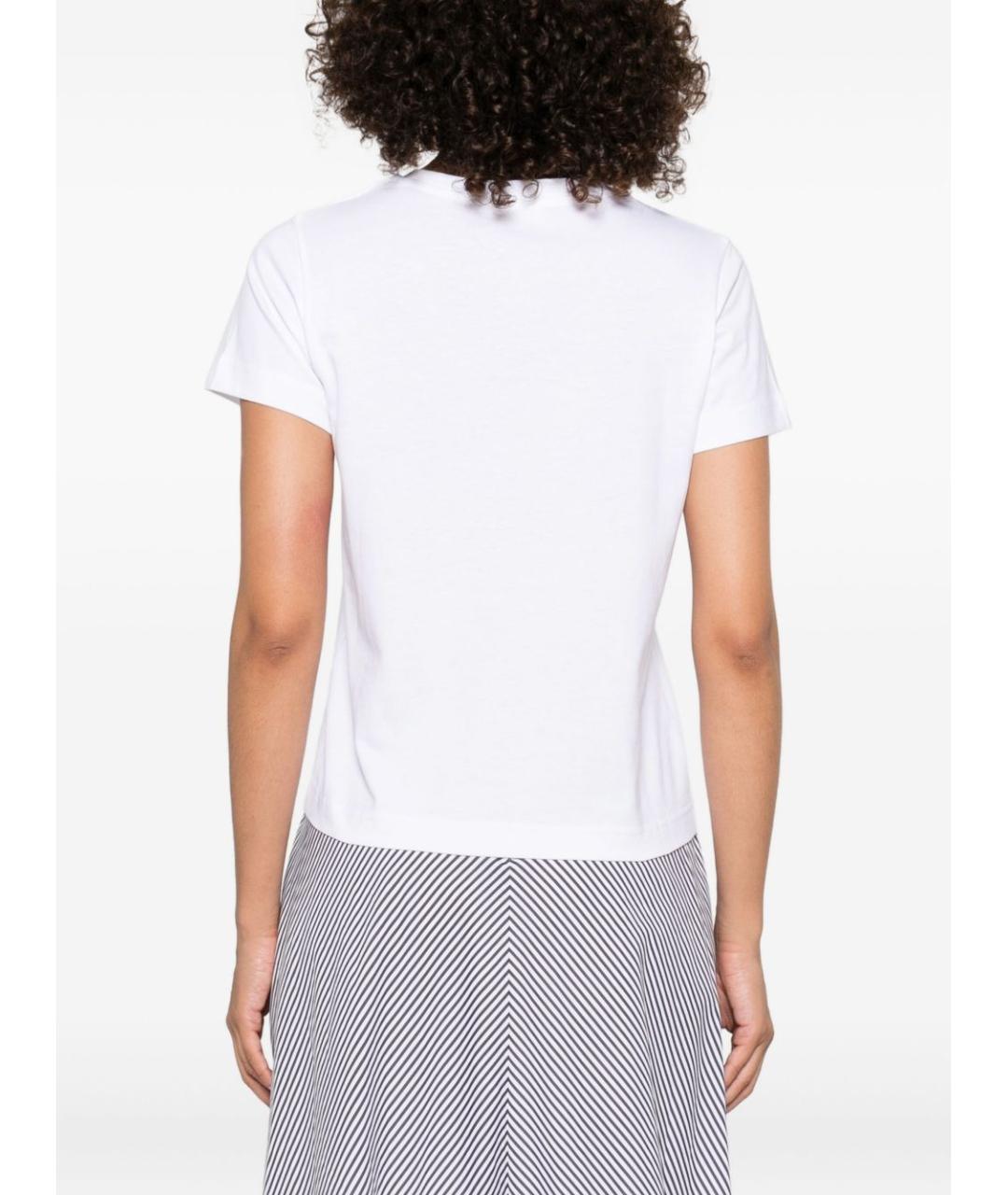 MONCLER Белая хлопковая футболка, фото 4