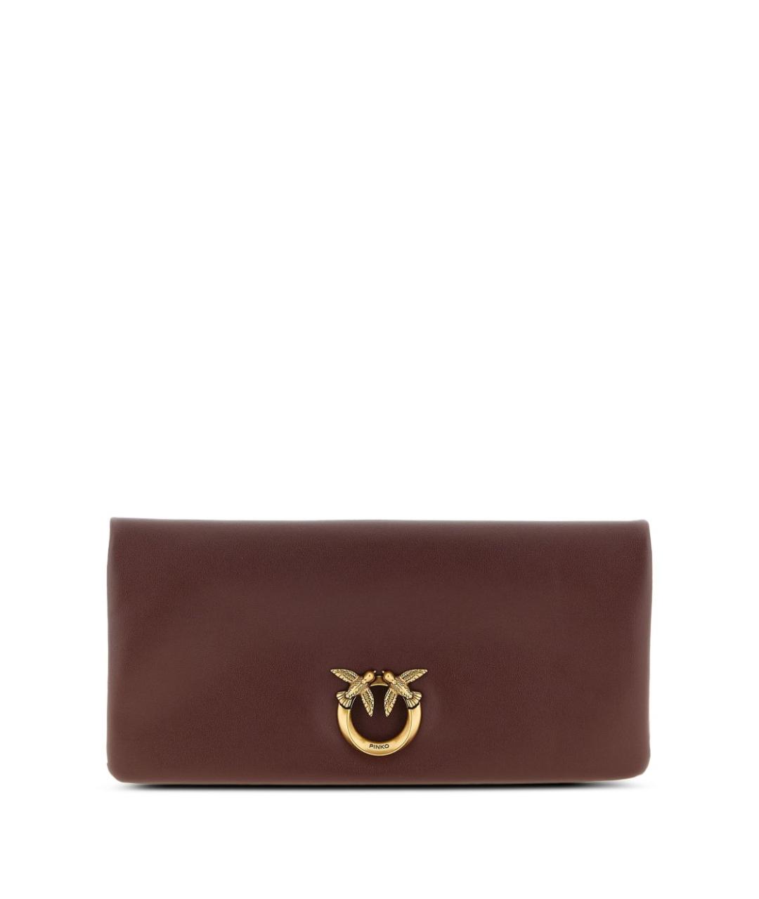 PINKO Бордовая кожаная сумка через плечо, фото 1