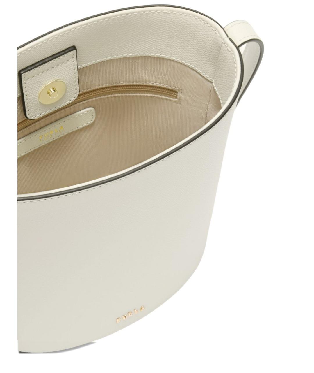 FURLA Белая кожаная сумка через плечо, фото 6