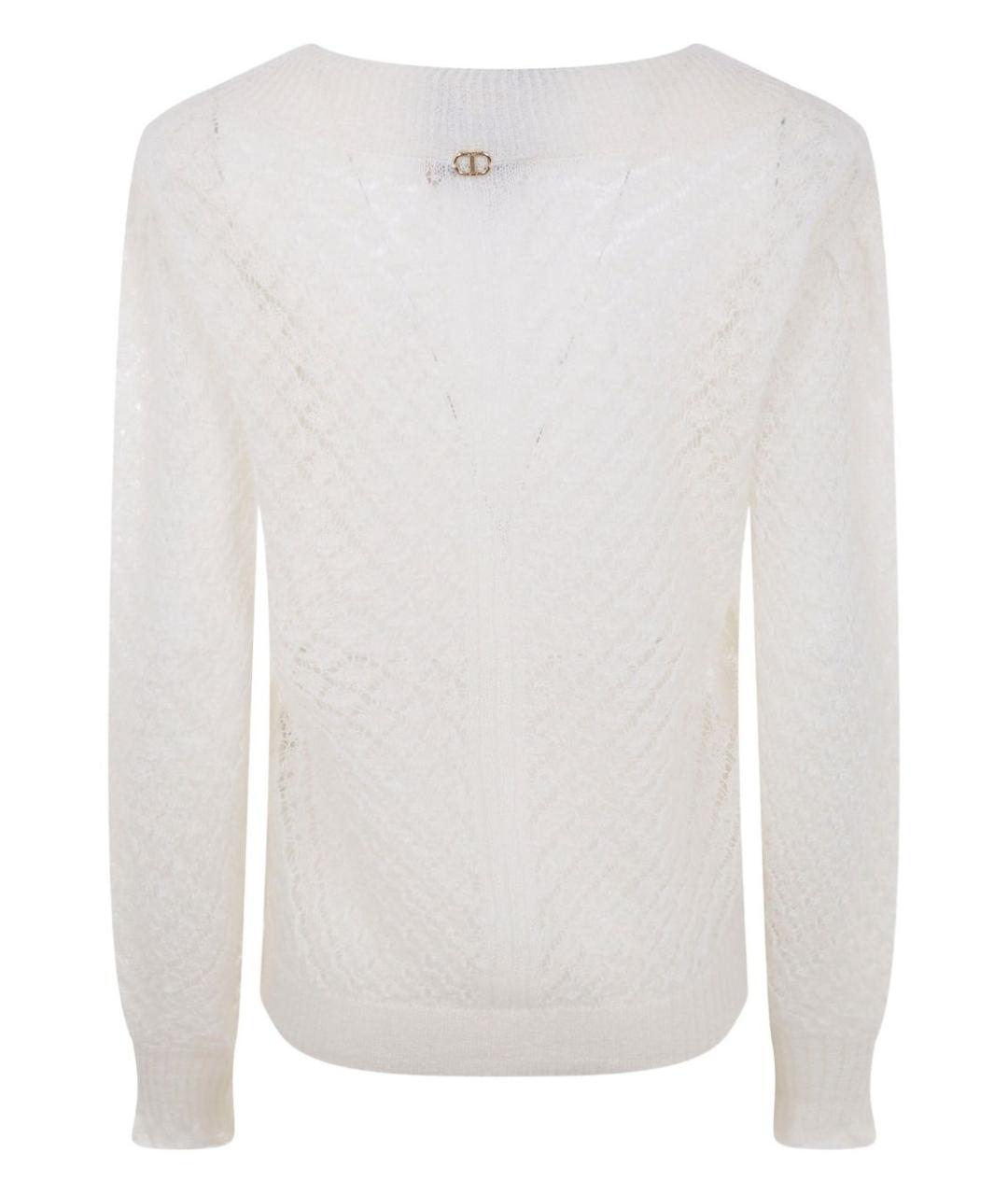 TWIN-SET Белый шерстяной джемпер / свитер, фото 3