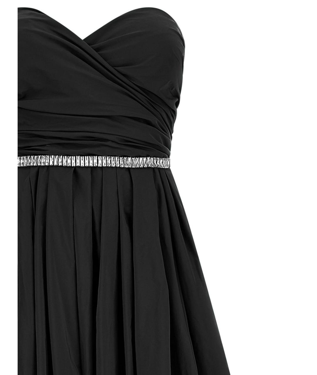 PINKO Черное полиэстеровое вечернее платье, фото 4