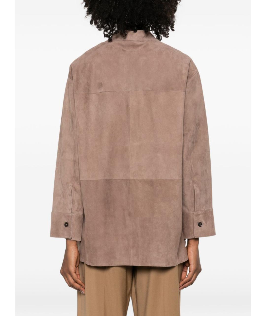 'S MAX MARA Коричневая замшевая куртка, фото 4