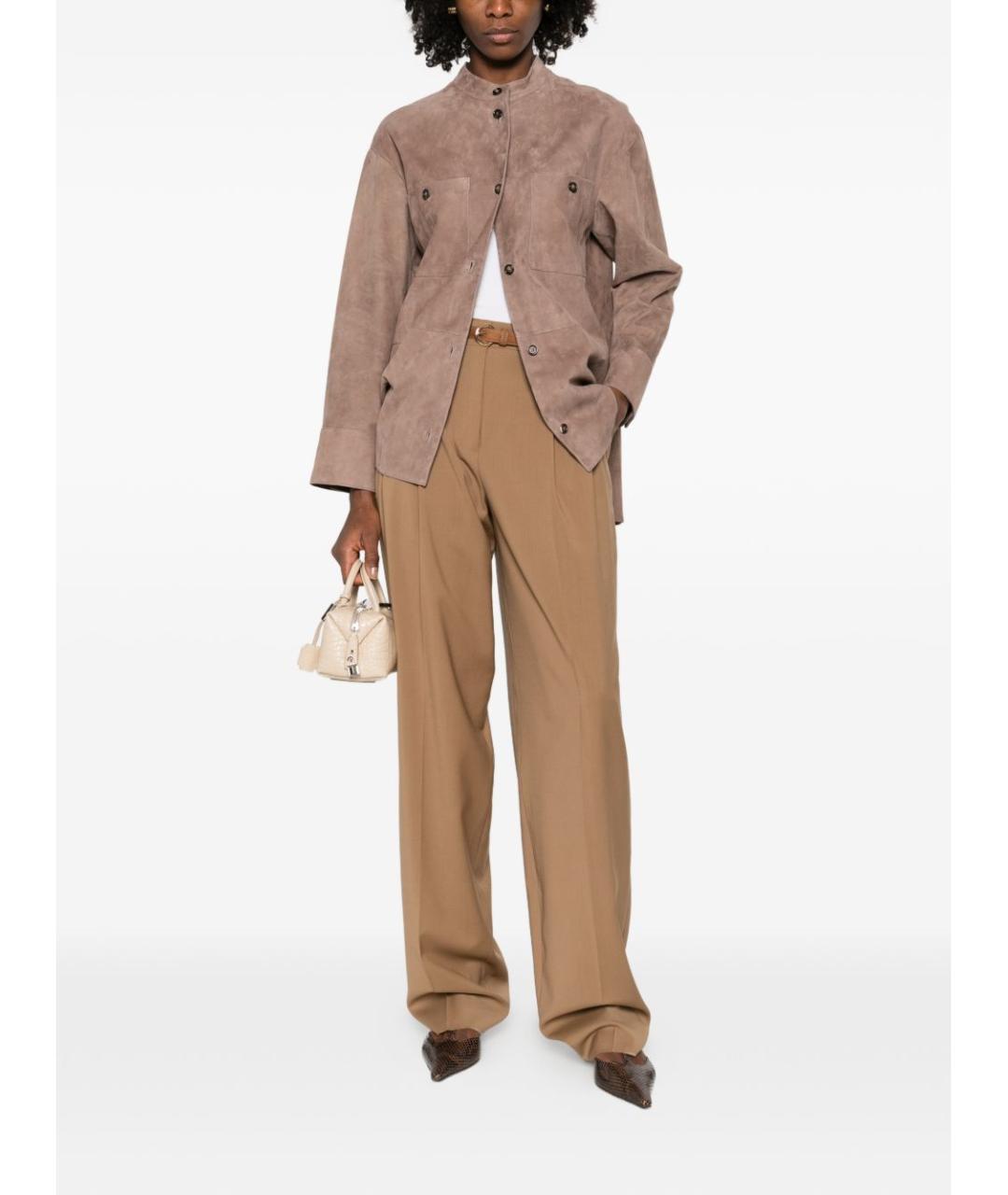 'S MAX MARA Коричневая замшевая куртка, фото 5