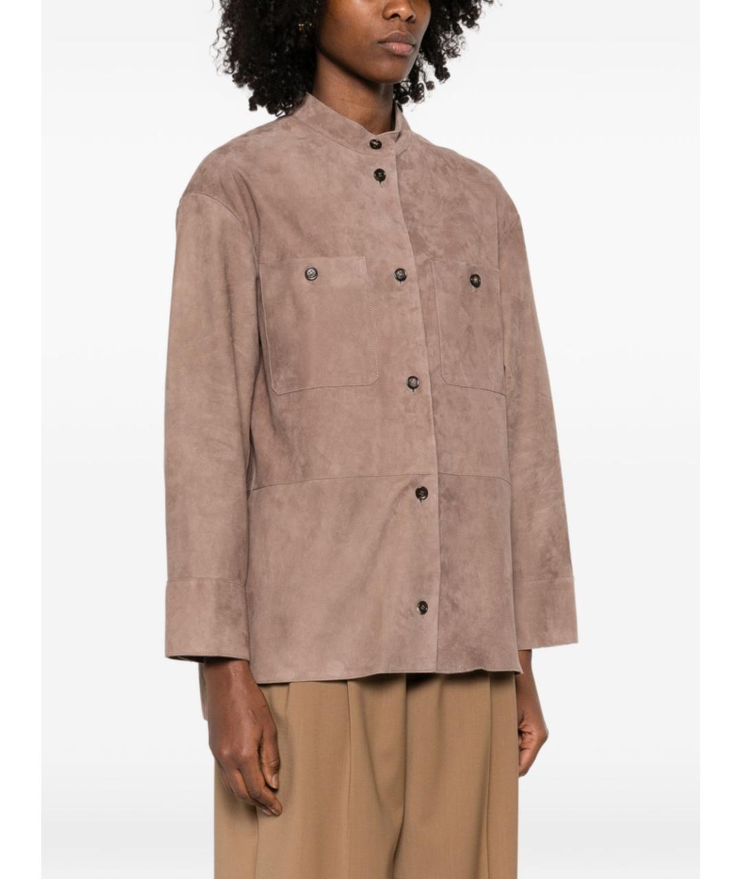 'S MAX MARA Коричневая замшевая куртка, фото 3