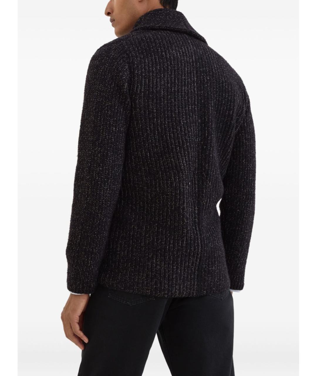 BRUNELLO CUCINELLI Черный шерстяной кардиган, фото 5
