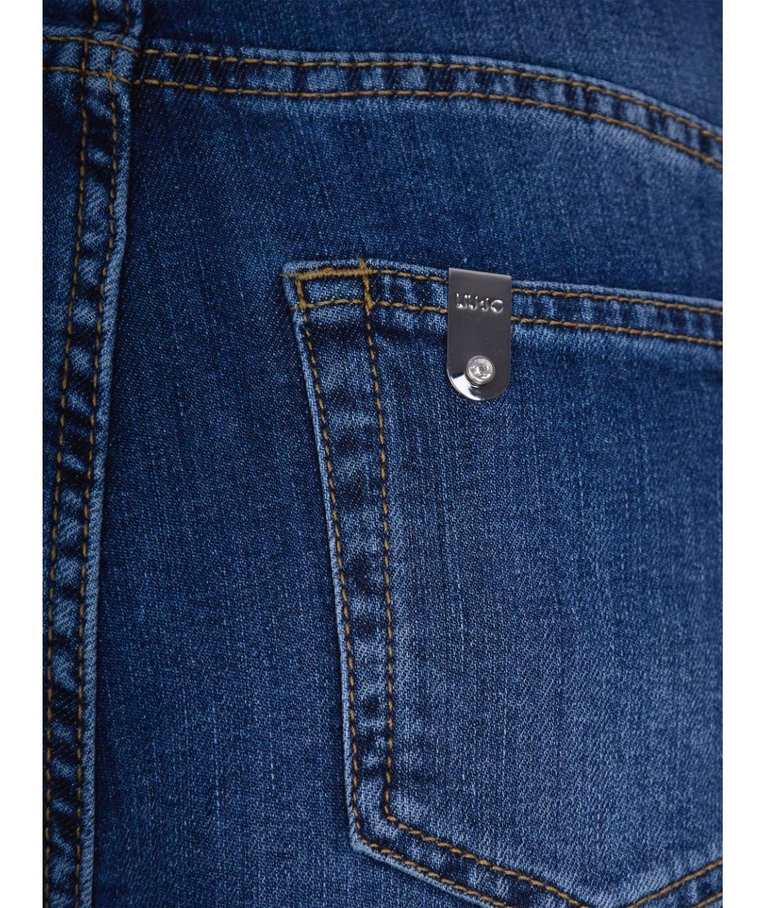 LIU JO Синие хлопковые прямые джинсы, фото 2