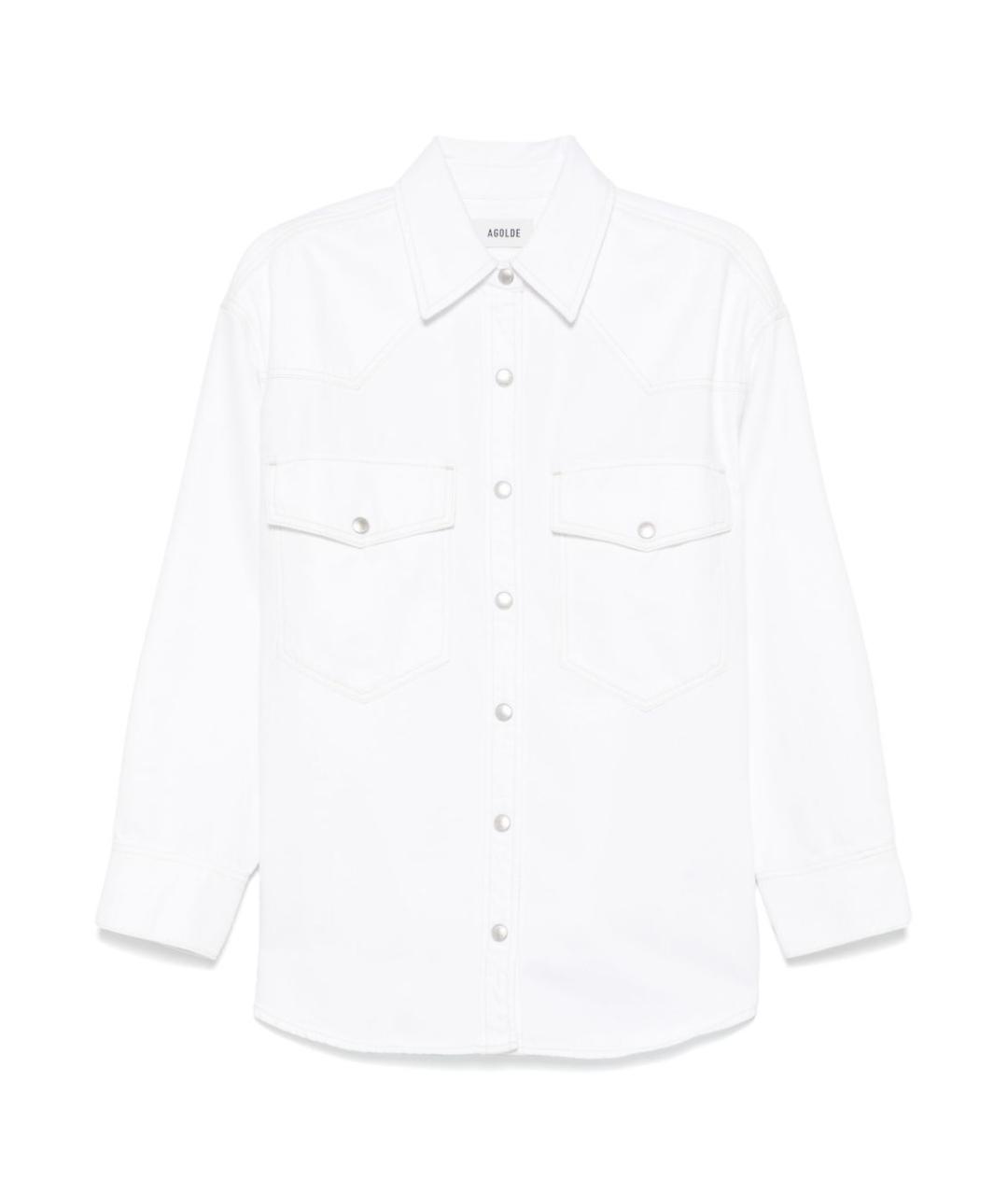 AGOLDE Белая хлопковая рубашка, фото 1