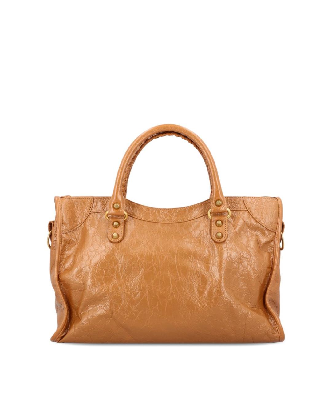 BALENCIAGA Коричневая кожаная сумка тоут, фото 4