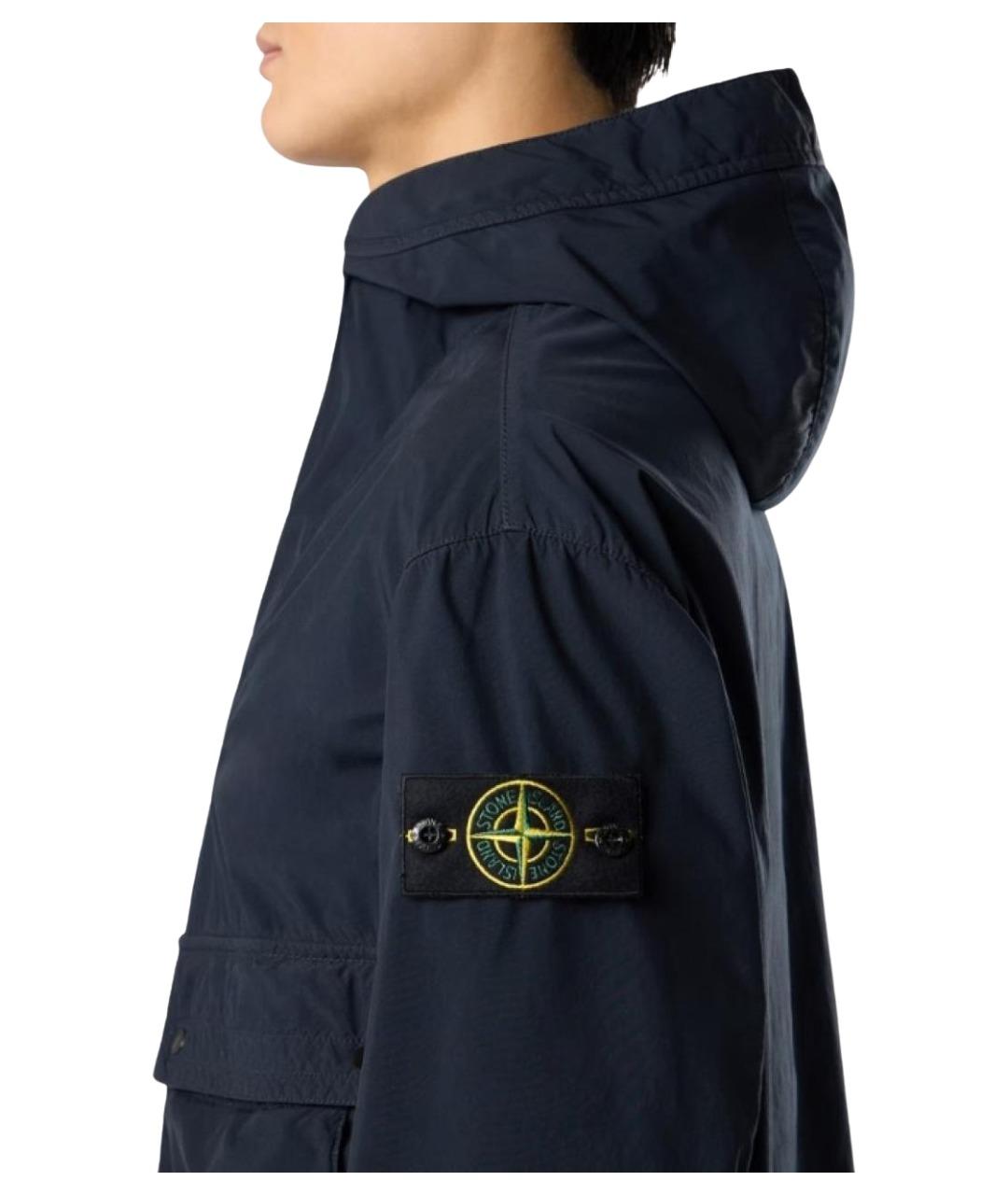 STONE ISLAND Синее хлопковое пальто, фото 3