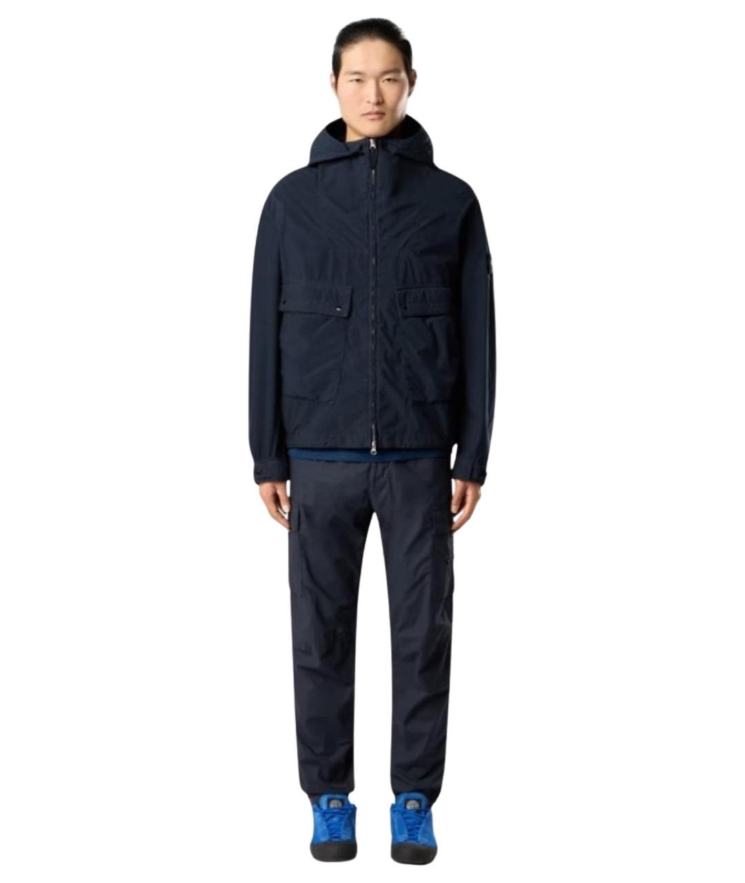 STONE ISLAND Синее хлопковое пальто, фото 2