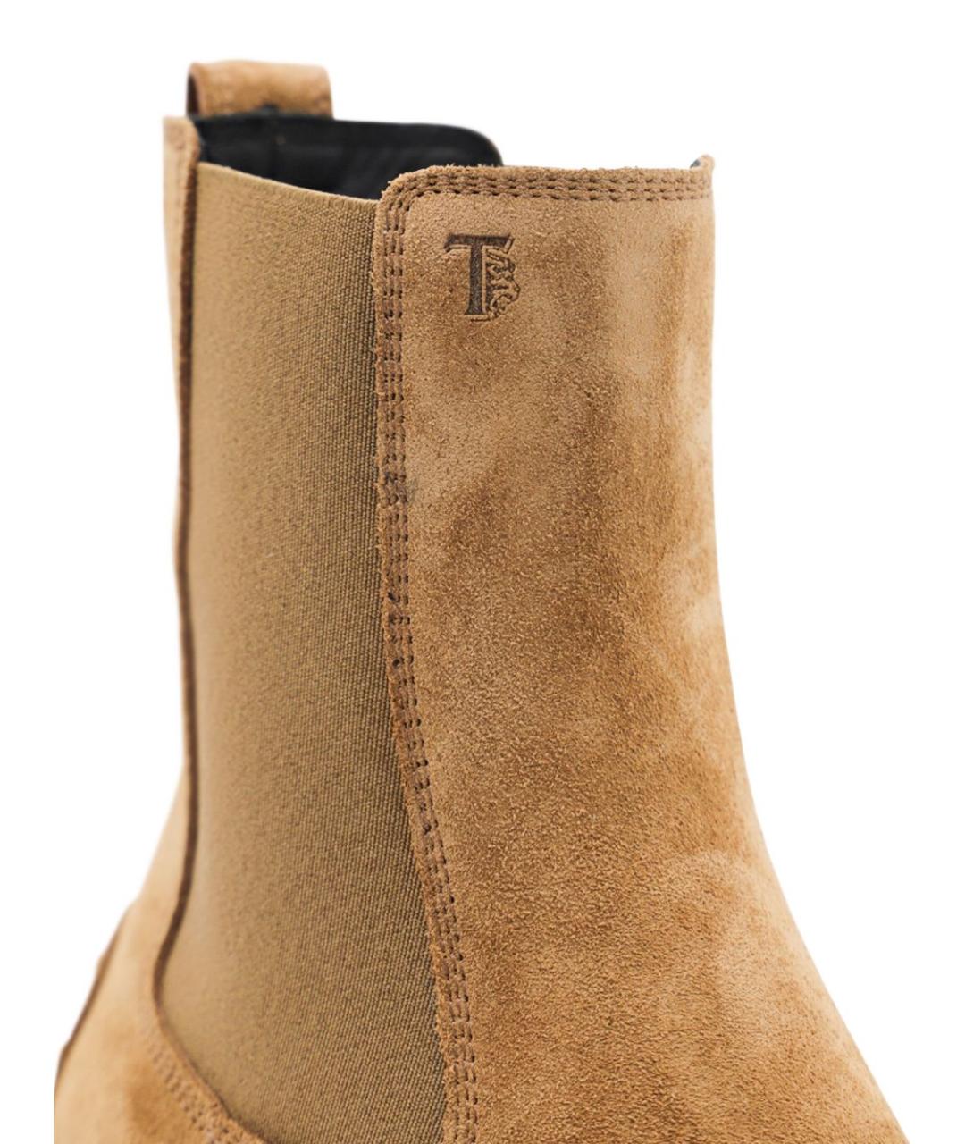 TOD'S Бежевые замшевые ботинки, фото 2
