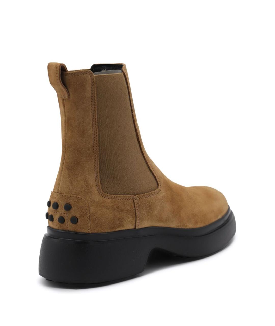 TOD'S Бежевые замшевые ботинки, фото 4