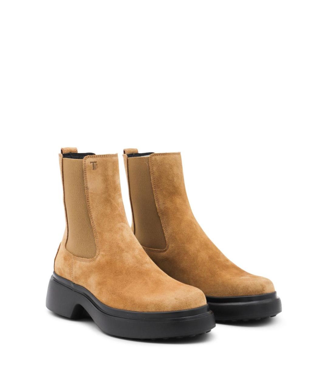 TOD'S Бежевые замшевые ботинки, фото 3