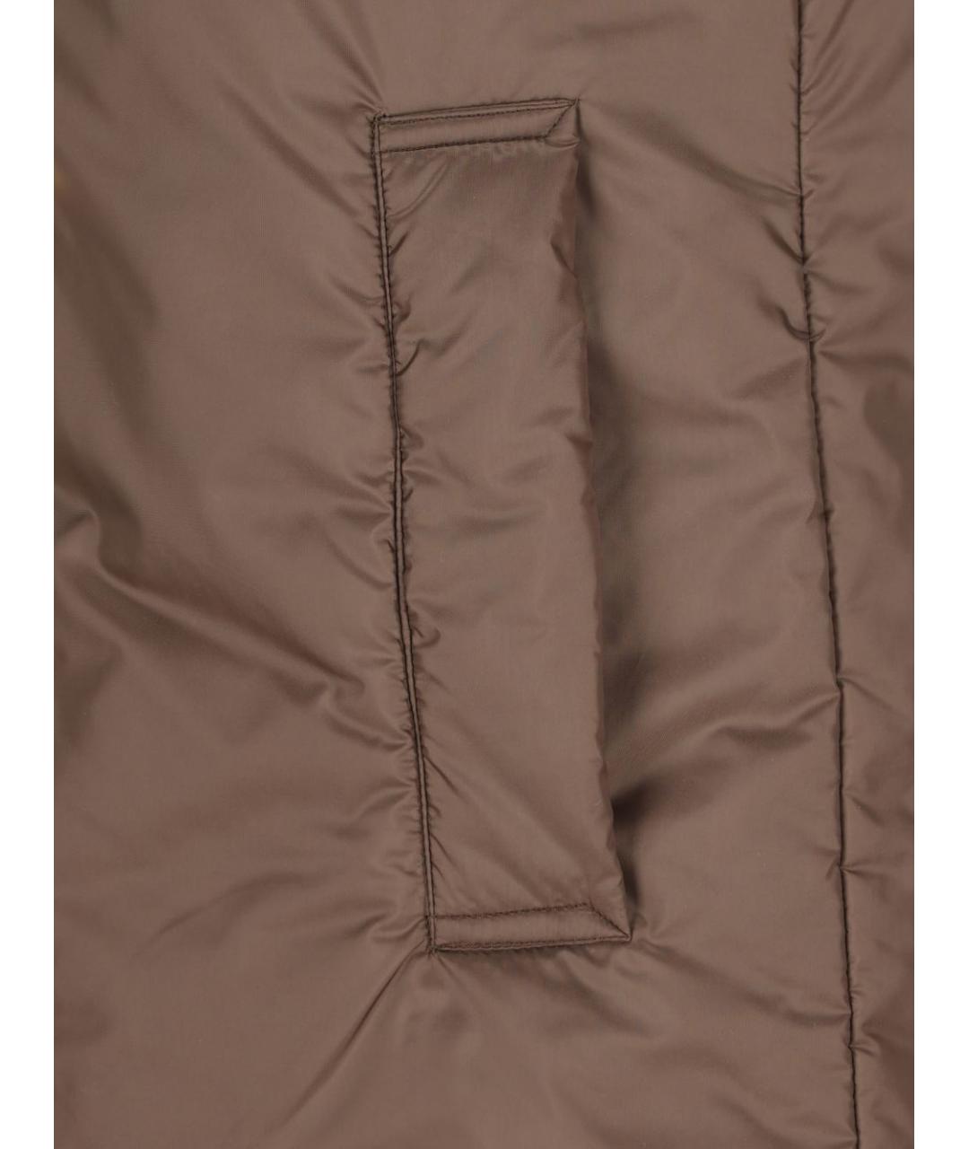 MAX MARA Коричневый полиэстеровый жилет, фото 4