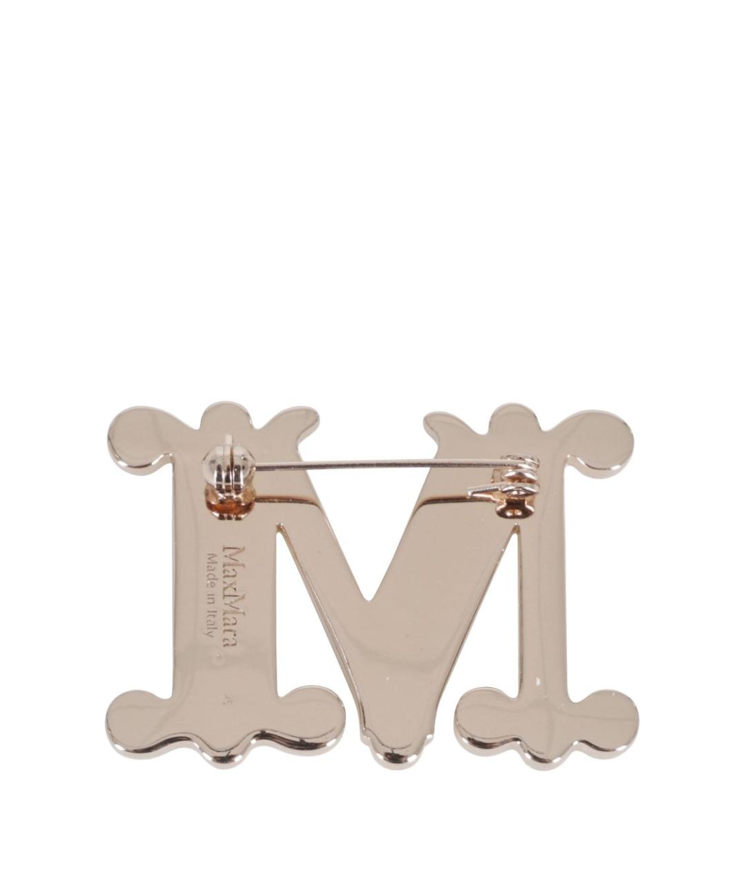 MAX MARA Бежевая металлическая булавка / брошь, фото 2