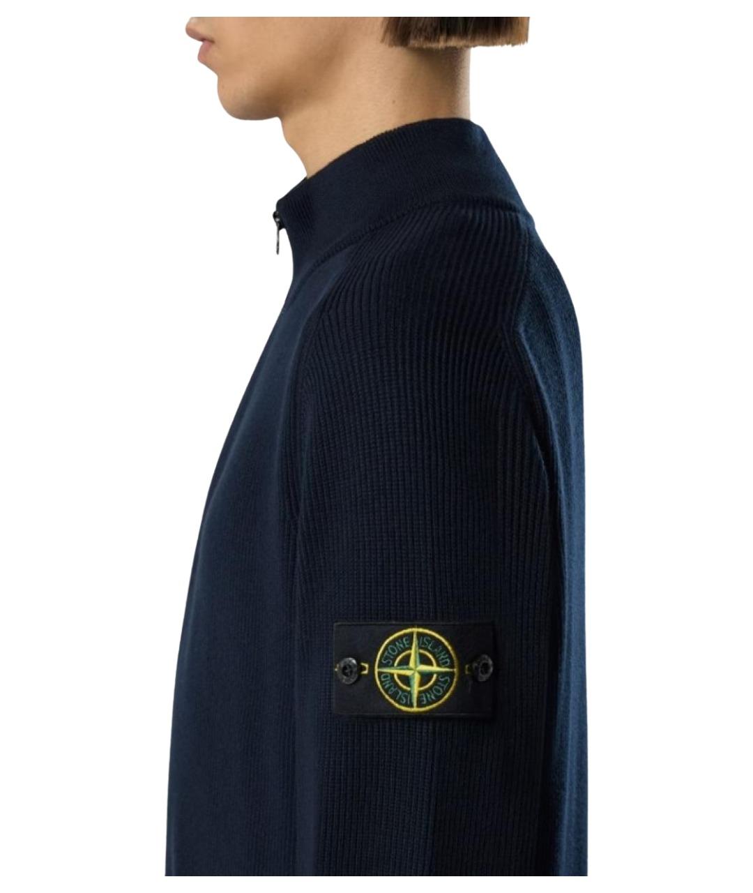 STONE ISLAND Темно-синий джемпер / свитер, фото 6