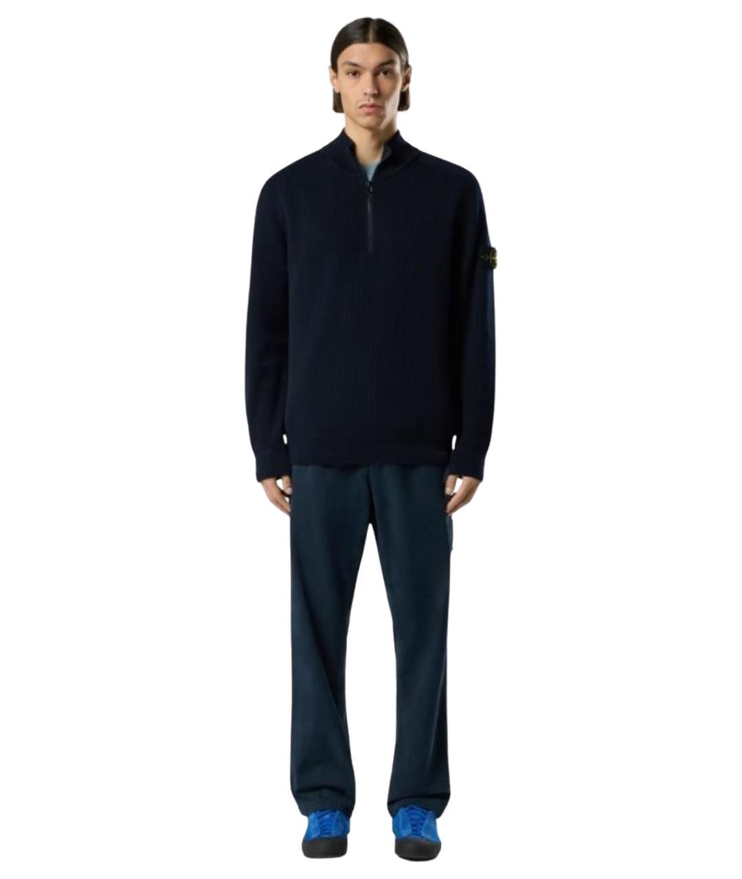STONE ISLAND Темно-синий джемпер / свитер, фото 5
