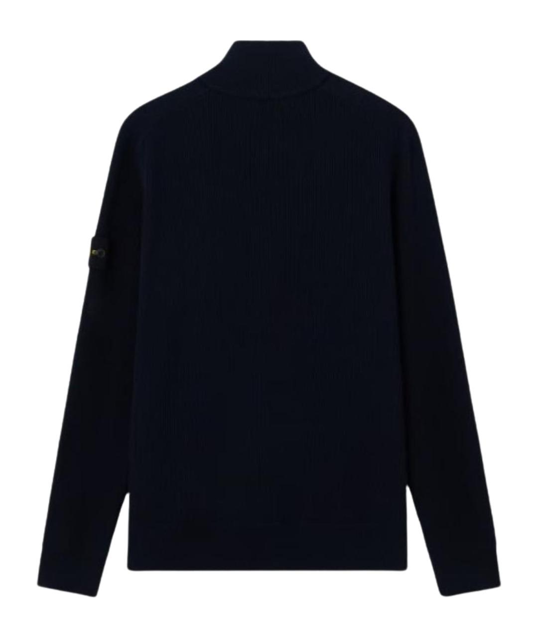 STONE ISLAND Темно-синий джемпер / свитер, фото 2