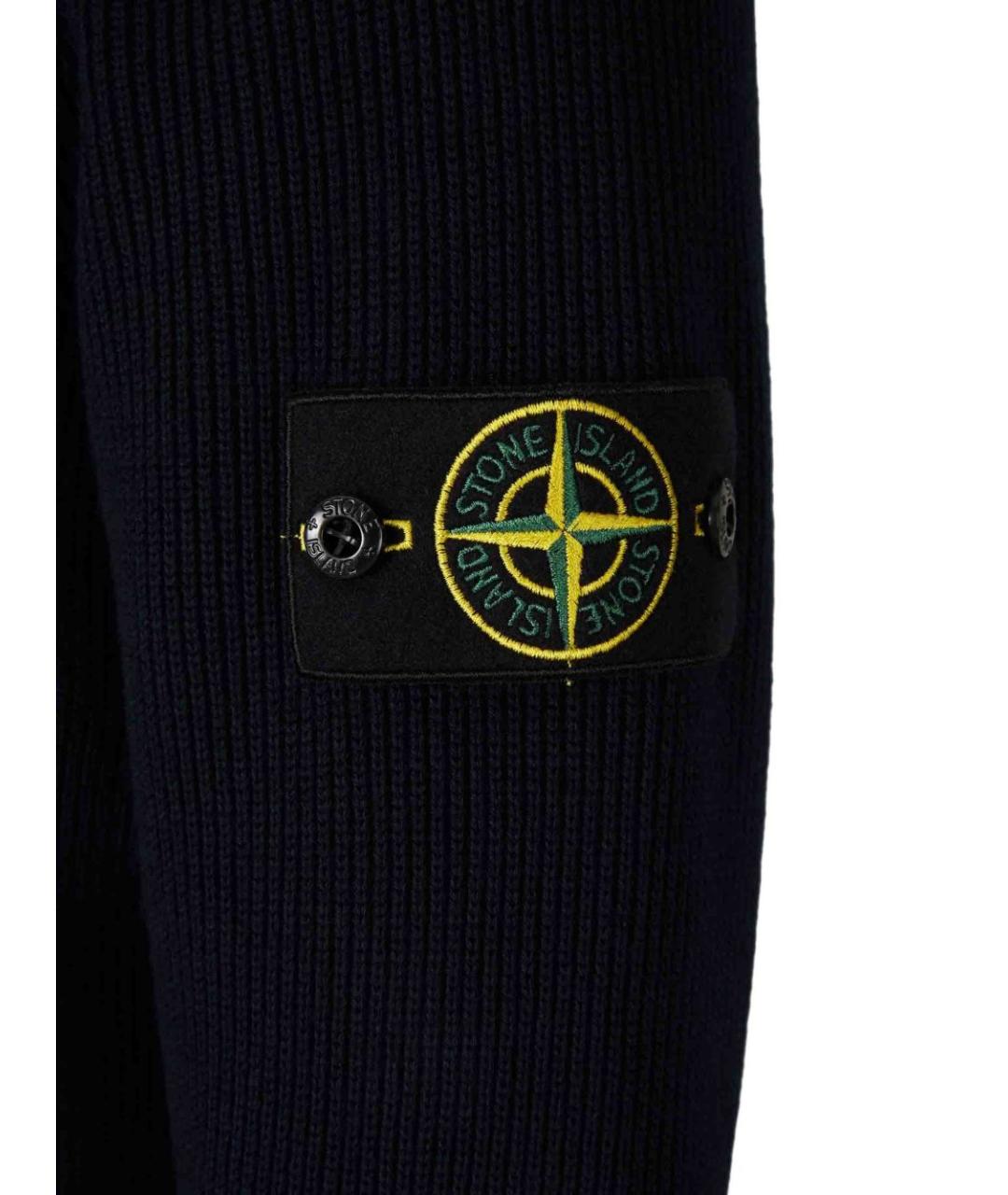 STONE ISLAND Темно-синий джемпер / свитер, фото 3