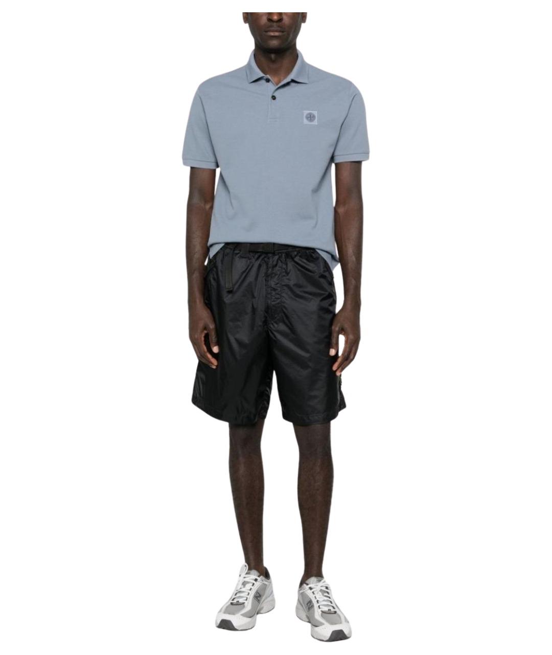 STONE ISLAND Черные хлопковые повседневные брюки, фото 4