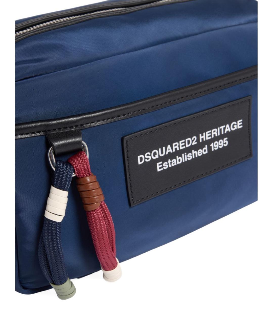 DSQUARED2 Темно-синий полиуретановый кошелек, фото 3