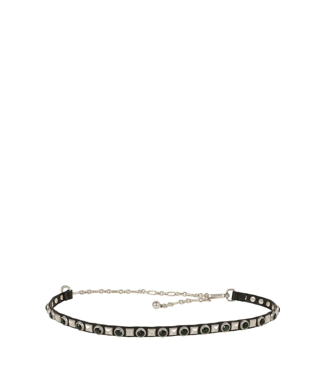 ETRO Черный кожаный ремень, фото 1