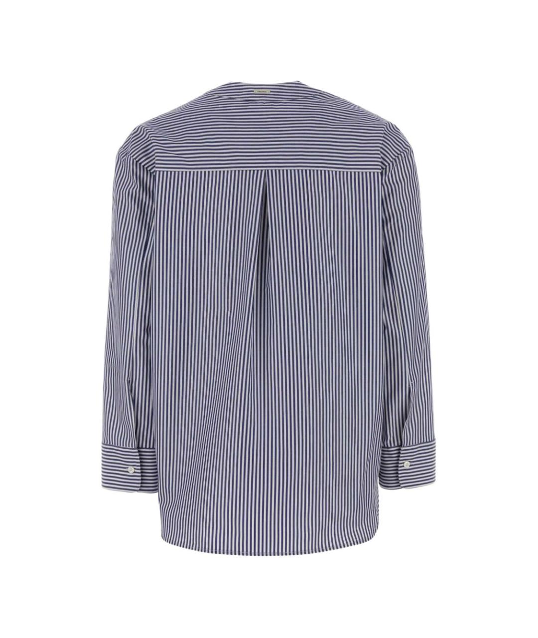 'S MAX MARA Синяя хлопковая рубашка, фото 2