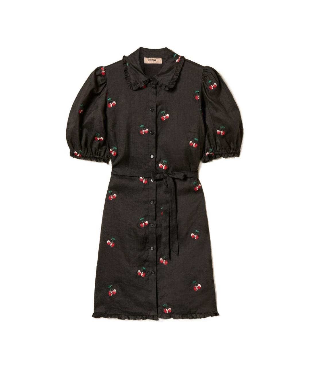 TWIN-SET Черное повседневное платье, фото 1