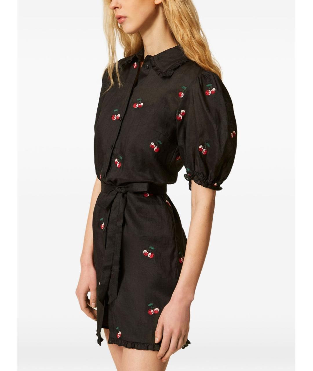 TWIN-SET Черное повседневное платье, фото 5