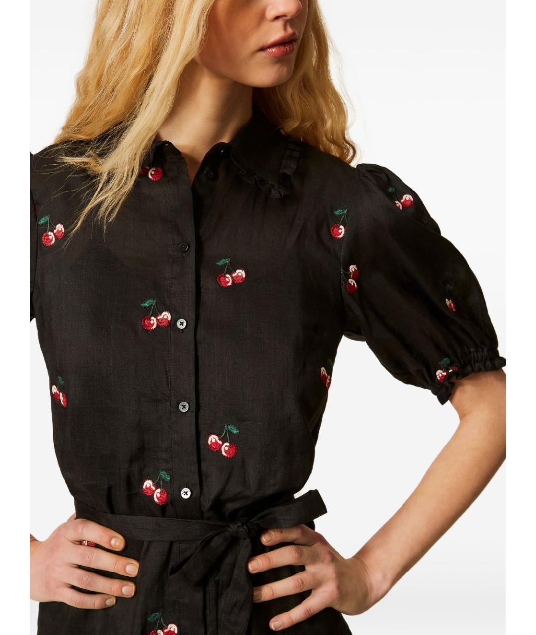 TWIN-SET Черное повседневное платье, фото 3