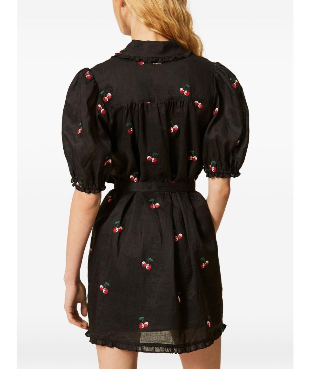 TWIN-SET Черное повседневное платье, фото 4