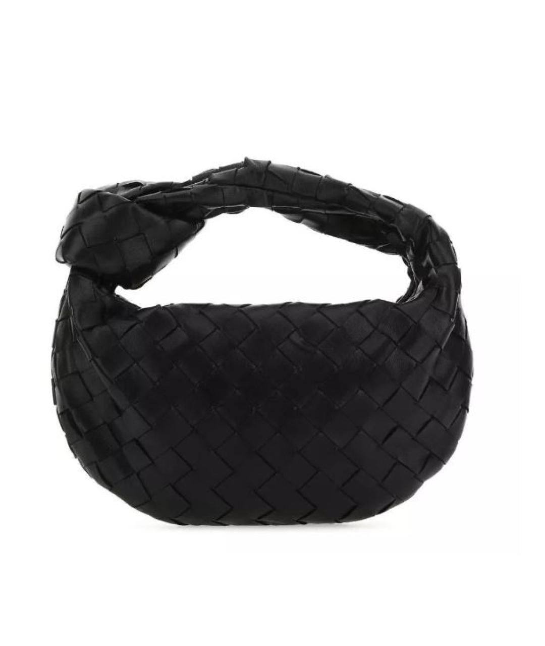 BOTTEGA VENETA Черная кожаная сумка с короткими ручками, фото 1