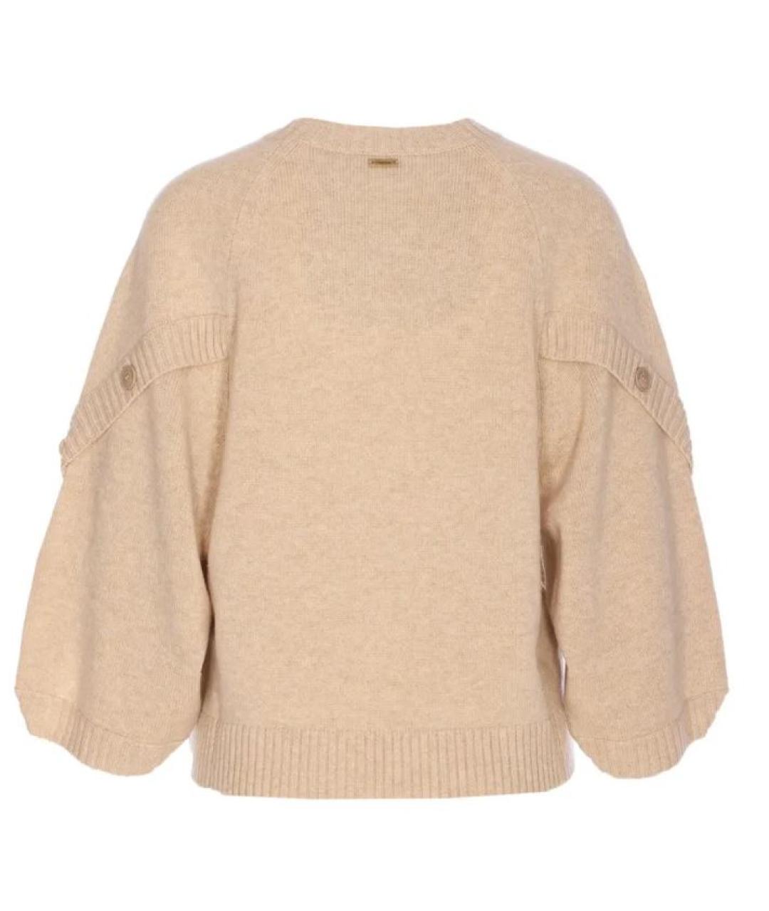 MAX MARA Бежевый шерстяной джемпер / свитер, фото 3