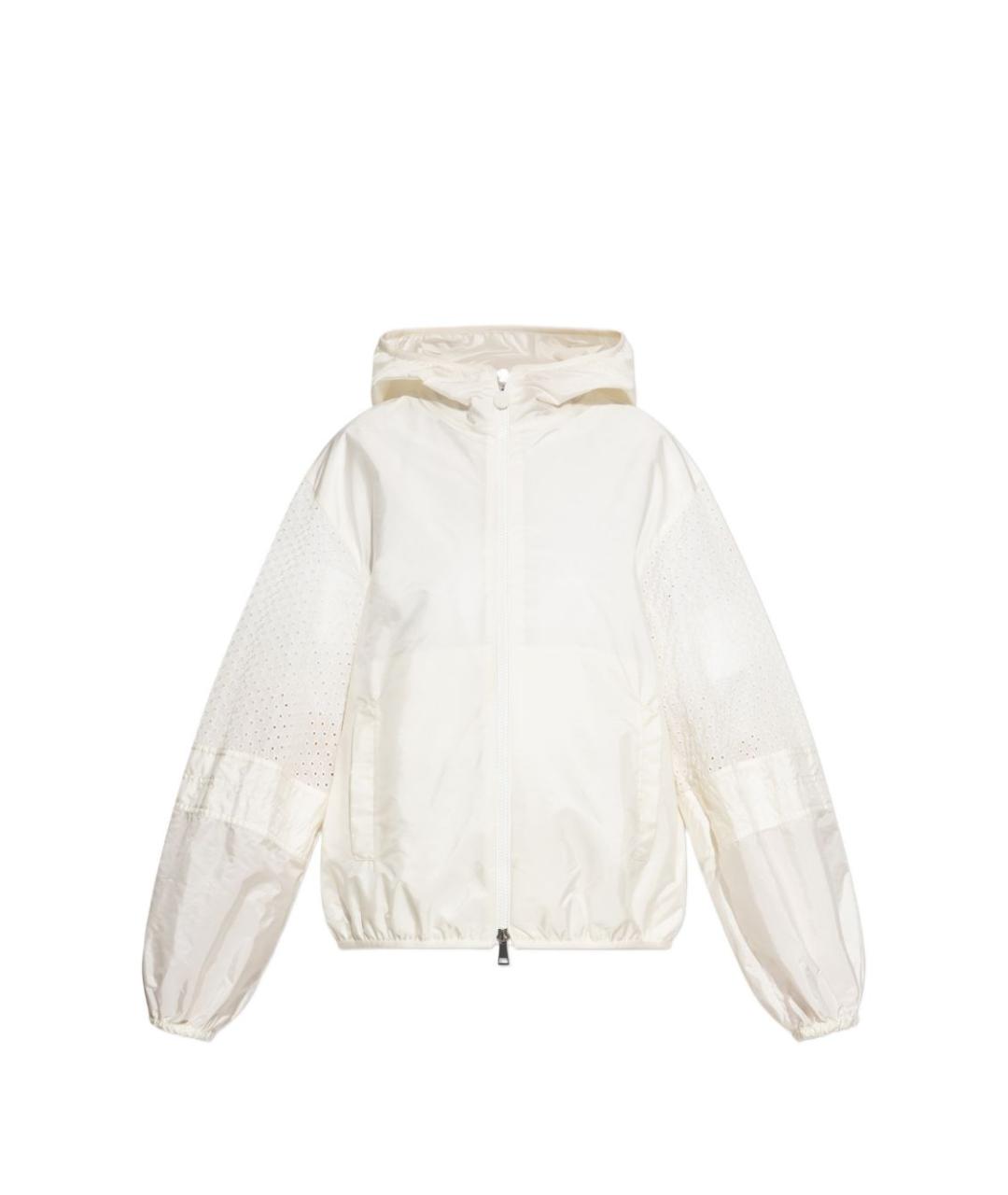 MONCLER Белая полиамидовая куртка, фото 1