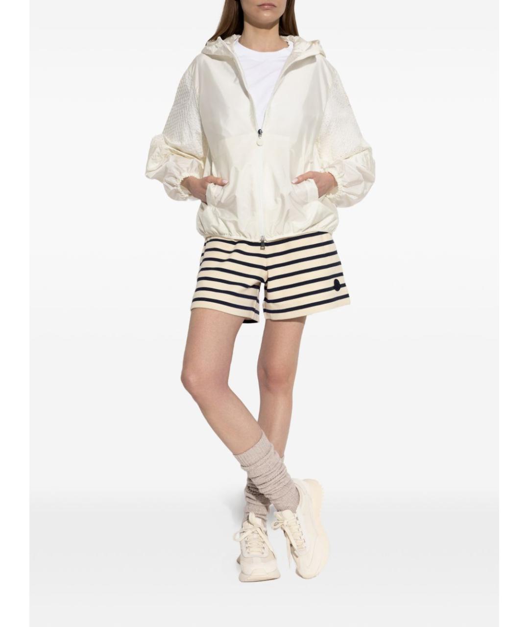 MONCLER Белая полиамидовая куртка, фото 4