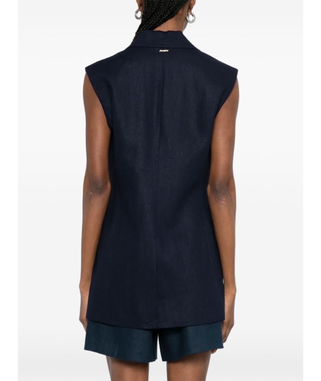 TWIN-SET Синяя вискозная жилетка, фото 5