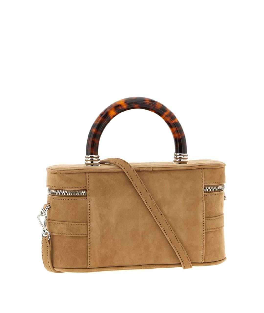 ROGER VIVIER Коричневая замшевая сумка с короткими ручками, фото 2