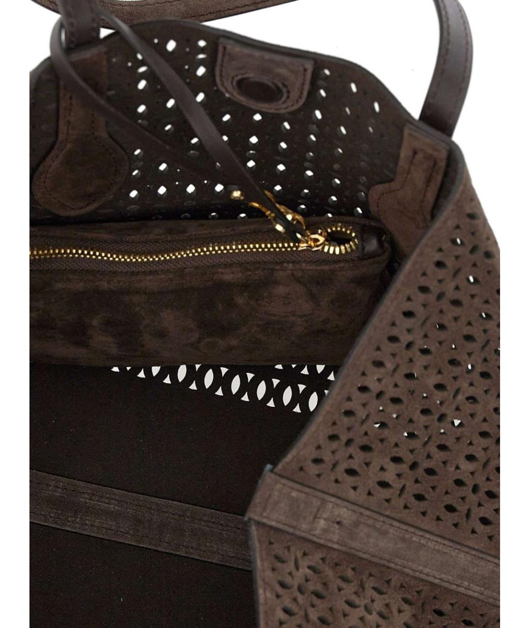 Gianni Chiarini Коричневая пелетеная сумка тоут, фото 4