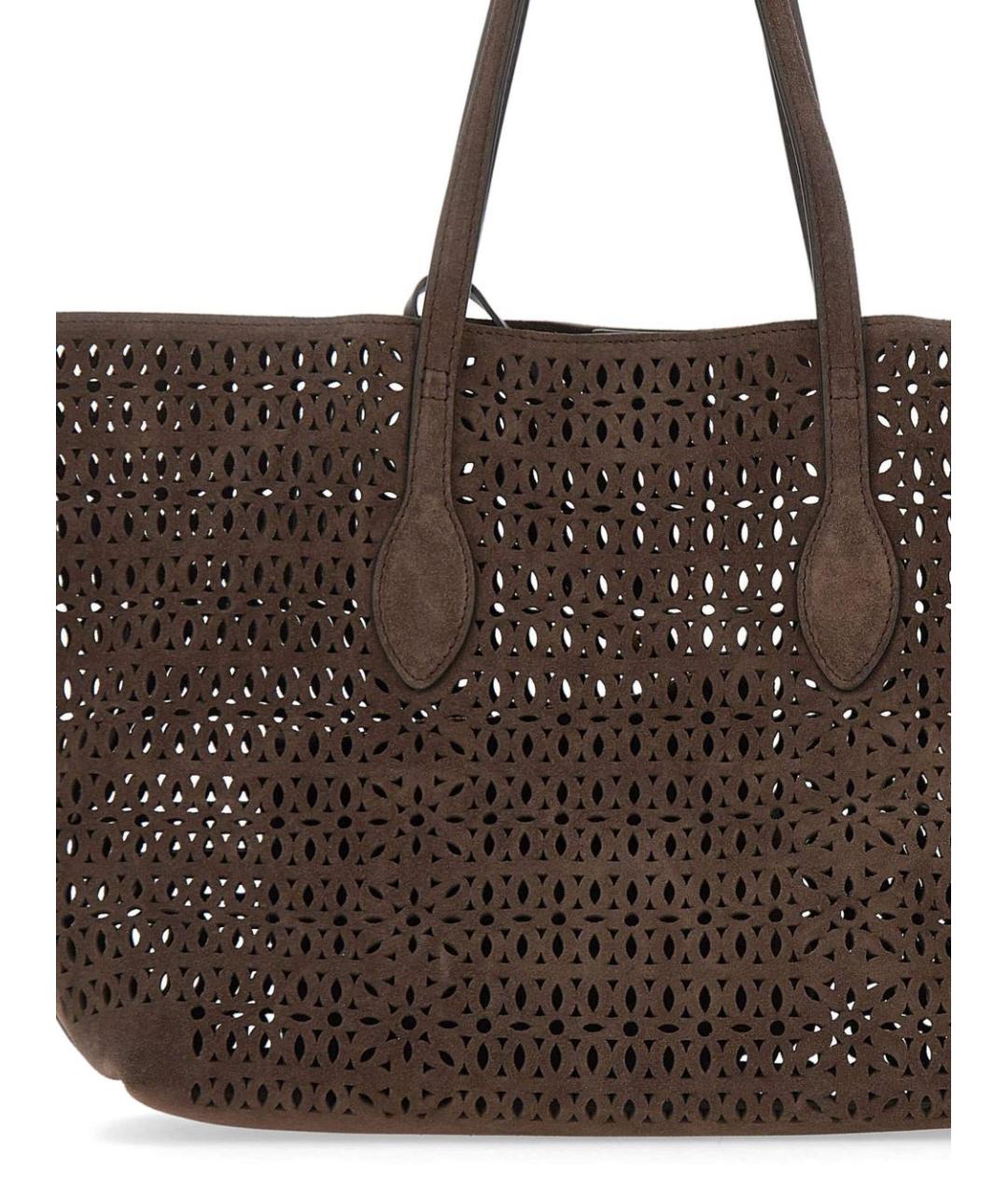 Gianni Chiarini Коричневая пелетеная сумка тоут, фото 2