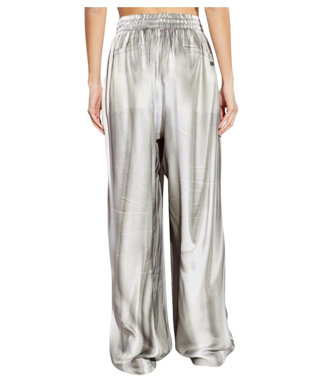 DIESEL Серебряные прямые брюки, фото 4