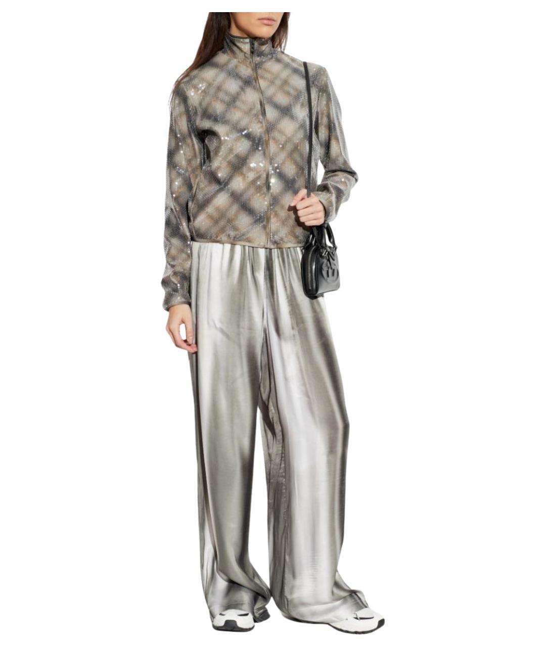 DIESEL Серебряные прямые брюки, фото 5