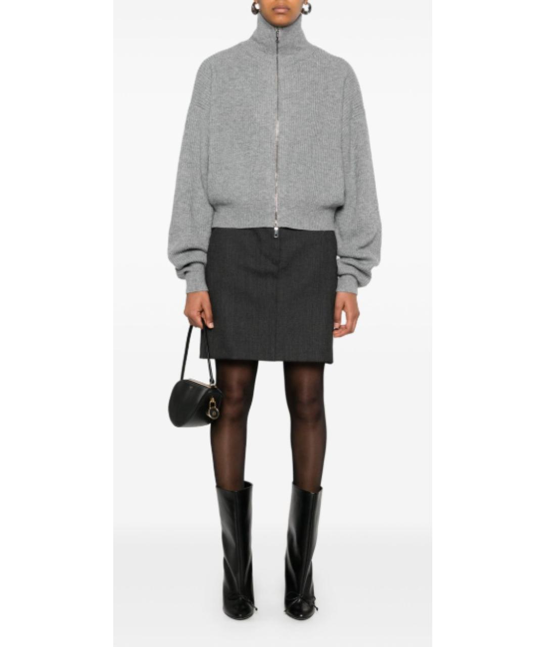 SPORTMAX Серый шерстяной джемпер / свитер, фото 3